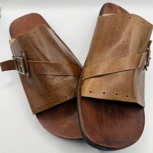 Men’s Sigotto Uomo Genuine Italian Leather Backless Leather Mules Sz 11 US